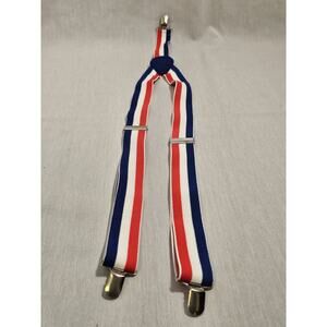 Patriotic Suspenders - Red White & Blue - Costume Accessory - One Size